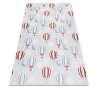 Tapis lavable BAMBINO 1349 Ballons nuages pour les enfants antidérapant - gris 120x170 cm