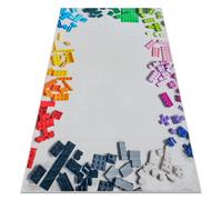 Tapis lavable BAMBINO 38480 Kit de construction pour les enfants antidérapant - gris / jaune 140x200 cm