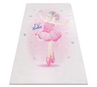 Tapis lavable BAMBINO 42830 Ballerine pour les enfants antidérapant - rose 80x150 cm