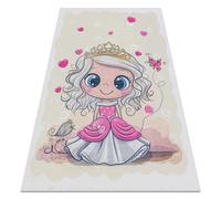 Tapis lavable BAMBINO 43020 Princesse étoiles pour les enfants antidérapant - crème / rose 160x220 cm