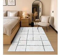 Tapis lavable berbère en coton écru 60x90