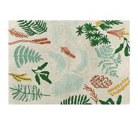 Tapis lavable Botanic Plants sur fond écru (140 x 200 cm)