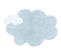 Tapis lavable en coton naturel nuage Mini Dream bleu clair (70 x 100 cm)