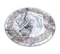 Tapis lavable MIRO 51199.805 cercle Marbre grec antidérapant - gris / or cercle 120 cm