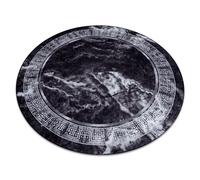 Tapis lavable MIRO 51199.807 cercle Marbre grec antidérapant - noir / blanc cercle 200 cm