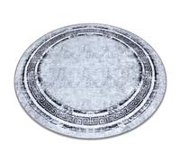 Tapis lavable MIRO 51254.802 cercle Marbre grec antidérapant - gris / noir cercle 120 cm