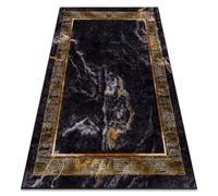 Tapis lavable MIRO 51278.809 Marbre grec antidérapant - noir / or 160x220 cm