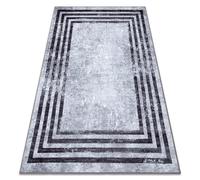 Tapis lavable MIRO 51325.805 Géométrique lignes antidérapant - gris 160x220 cm