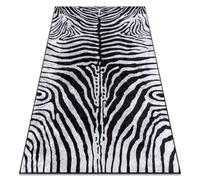 Tapis lavable MIRO 51331.803 Zèbre antidérapant - noir / blanc 160x220 cm