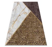 Tapis lavable MIRO 51338.805 Marbre géométrique antidérapant - marron 160x220 cm