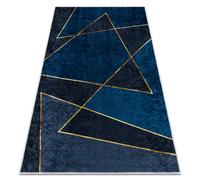Tapis lavable MIRO 52097.801 Géométrique antidérapant - bleu 80x150 cm
