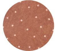 Tapis lavable Round Dot Chestnut (140 cm)