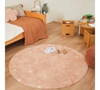 Tapis lavable Round Dot Rose (140 cm)