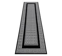 Tapis le tapis de couloir GLOSS moderne 6776 85 élégant cadre grec noir / ivoire 80x200 cm