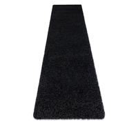 Tapis le tapis de couloir SOFFI shaggy 5cm noir - pour la cuisine l'antichambre le couloir 60x250 cm