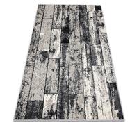 Tapis LISBOA 27211356 planche parquet le rectangle gris 80x150 cm