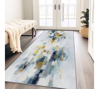Tapis Long Moderne Abstrait Géométrique Blocs De Couleur 80 x 300 cm Antidérapant pour Entrée, Couloir, Cuisine - Doux Lavable Tapis de Passage pour Chambre Adulte Enfant, Descente de Lit, Multicolore