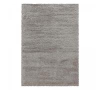 Tapis longs poils shaggy 240x340 rectangle tissé beige motif uni UNI B