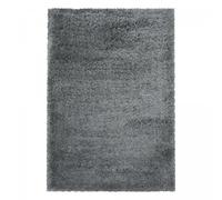 Tapis longs poils shaggy 240x340 rectangle tissé gris motif uni UNI B