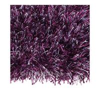 Tapis longs poils shaggy 60x90 rectangle fait main violet motif uni BEAT