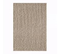 Tapis longs poils shaggy 80x150 rectangle tissé beige motif uni SIMPLE