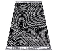 Tapis MAROC G8499 noir / blanc Franges berbère marocain shaggy 120x170 cm
