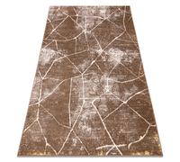 Tapis MEFE moderne 2783 Marbre - Structural deux niveaux de molleton beige foncé 140x190 cm