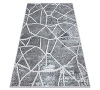 Tapis MEFE moderne 2783 Marbre - Structural deux niveaux de molleton gris foncé 80x150 cm