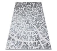 Tapis MEFE moderne 6185 Arbre Bois - Structural deux niveaux de molleton gris 200x290 cm