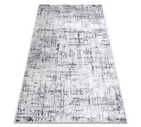 Tapis MEFE moderne 8722 Lignes vintage - Structural deux niveaux de molleton gris / blanc 280x370 cm