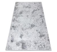 Tapis MEFE moderne 8725 cercles Empreinte digitale - Structural deux niveaux de molleton gris 240x330 cm