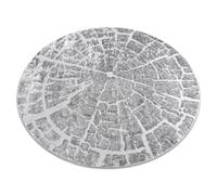Tapis MEFE moderne Cercle 6185 Arbre Bois - Structural deux niveaux de molleton gris cercle 200 cm