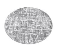 Tapis MEFE moderne Cercle 8722 Lignes vintage - Structural deux niveaux de molleton gris / blanc cercle 200 cm