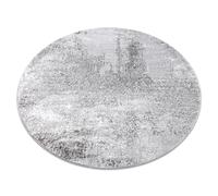 Tapis MEFE moderne Cercle 8731 Vintage - Structural deux niveaux de molleton gris cercle 100 cm