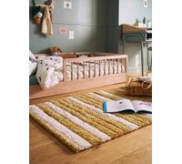 Tapis microfibres rayé rectangulaire rayé beige TU