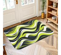 Tapis moderne abstrait vagues rayures vagues 0,6 x 0,9 m