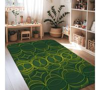 Tapis moderne avec lignes abstraites et courbes - Ne perd pas ses poils - Ne perd pas ses poils - Pour salon, chambre à coucher, salle à manger, bureau, décoration - 1,2 x 1,8 m