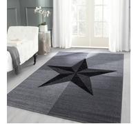Tapis moderne CARPETTEX - Carreaux - Gris - 160 x 230 cm