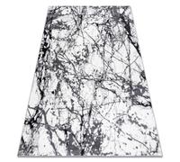 Tapis moderne COZY 8871 Marble Marbre - Structural deux niveaux de molleton gris 160x220 cm