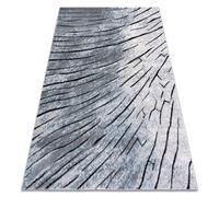 Tapis moderne COZY 8874 Timber bois - Structural deux niveaux de molleton gris / bleu 120x170 cm