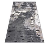Tapis moderne COZY 8876 Rio - Structural deux niveaux de molleton gris 80x150 cm