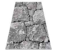 Tapis moderne COZY 8985 Brick Pavage brique calcul - Structural deux niveaux de molleton gris 280x370 cm