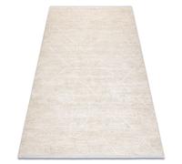 Tapis moderne DUKE 51533 crème - Géométrique structuré très doux franges 140x190 cm