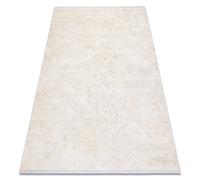 Tapis moderne DUKE 51541 crème - Géométrique structuré très doux franges 140x190 cm