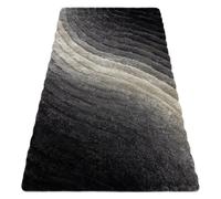 Tapis moderne FLIM 006-B1 shaggy Vagues - Structural gris 80x150 cm