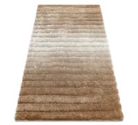 Tapis moderne FLIM 007-B2 shaggy Rayures - Structural beige 80x150 cm