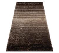 Tapis moderne FLIM 007-B3 shaggy Rayures - Structural marron 120x160 cm