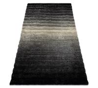 Tapis moderne FLIM 007-B6 shaggy Rayures - Structural gris 80x150 cm