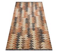 Tapis moderne MUNDO D5781 triangles 3D extérieur orange / beige 140x190 cm