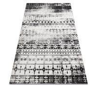 Tapis moderne MUNDO E0592 ethnique extérieur beige / noir 160x220 cm